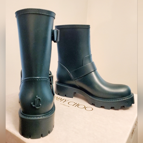 ๐ NWT JIMMY CHOO Yael Rubber Boots 36 - Picture 2 of 7
